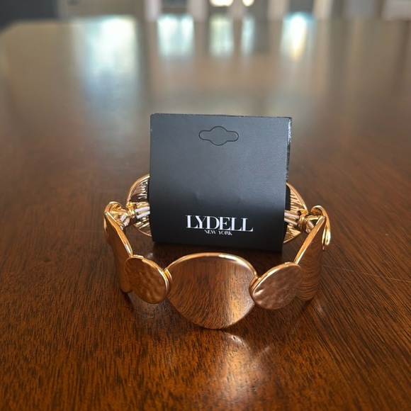 Lydell Jewelry - Lydell New York Gold Tone Metal‎ Fashion Bracelet Stretch Hammered Polish New WT